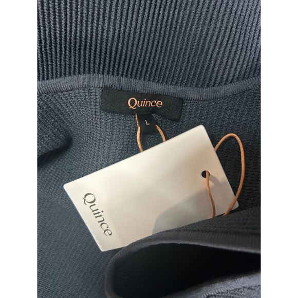 NWT Quince Cropped Square Neck Ribbed Knit Tank Top L Grey - Picture 3 of 6